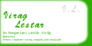 virag lestar business card