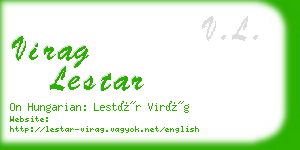 virag lestar business card